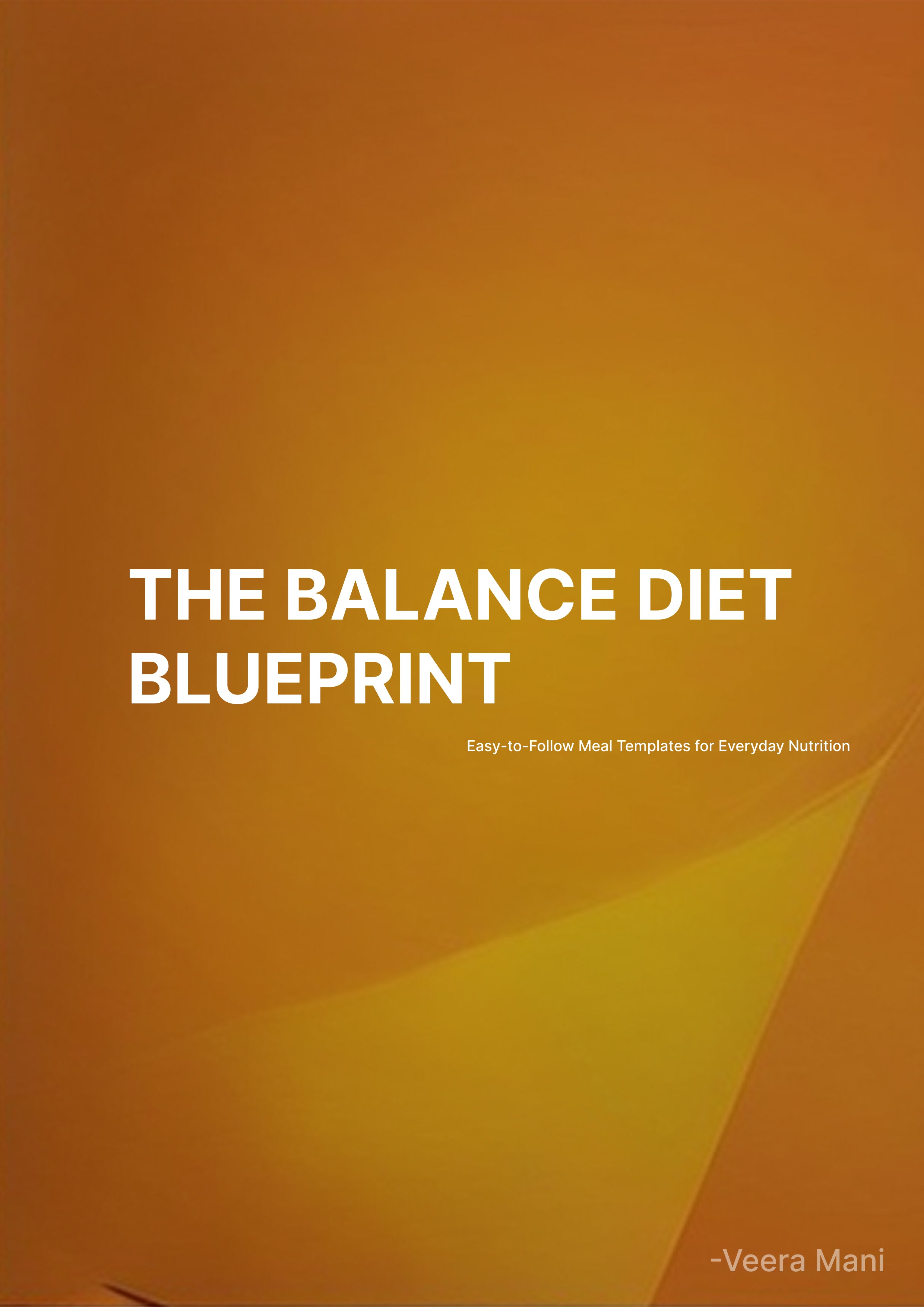 The Balance Diet Blueprint
